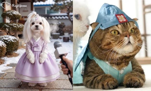 "올해는 너무 무리하지 말고 쉬어도 돼"…한복 입은 댕냉이에 힐링