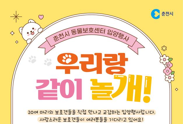 춘천시, 21일 동물보호센터서 유기견 입양행사 개최