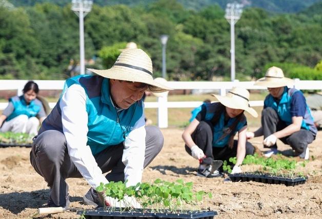 한국마사회, 탄소저감 식물 식재 캠페인…제주는 반려견 입양 행사